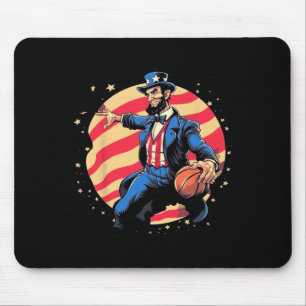 Abraham Lincoln Basketball Fans And Players Mouse Pad