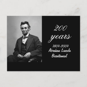 Abraham Lincoln Bicentennial Commemorative Postcard