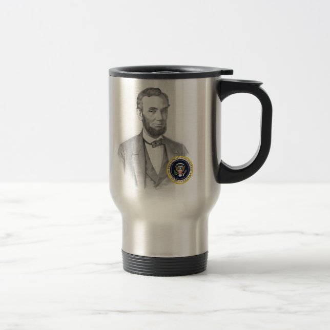 Abraham Lincoln Bicentennial Commemorative Travel Mug (Right)