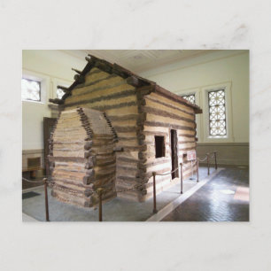 Abraham Lincoln BIrthplace Cabin Replica Postcard