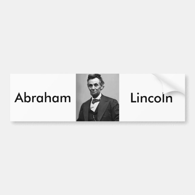 Abraham Lincoln Bumper Sticker (Front)