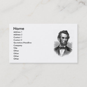 Abraham Lincoln Business Card