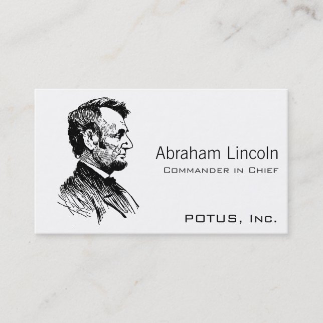 Abraham Lincoln Business Card (Front)