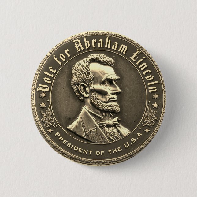 Abraham Lincoln Campaign Button (Front)