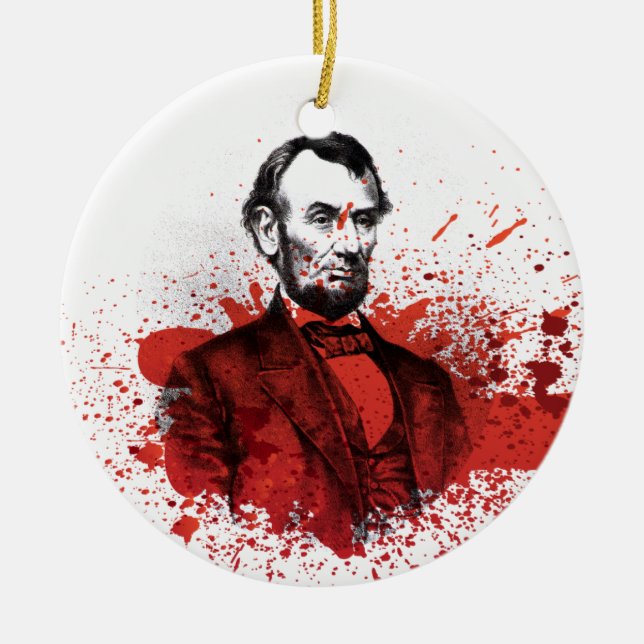 Abraham Lincoln Ceramic Tree Decoration (Front)