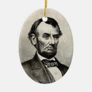 Abraham Lincoln Ceramic Tree Decoration