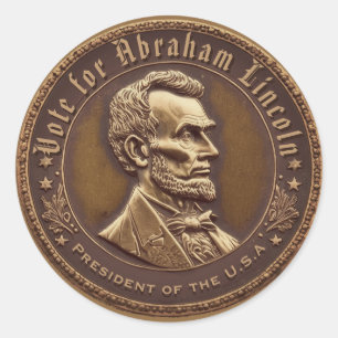 Abraham Lincoln Classic Round Sticker