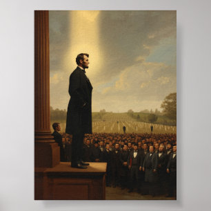 Abraham Lincoln Delivering the Gettysburg Address Poster