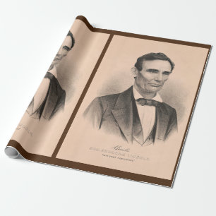 Abraham Lincoln Elected President 1860 Lithograph Wrapping Paper