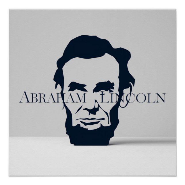 Abraham Lincoln Elegance Serif Typography Poster (Front)