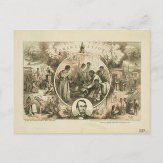 Abraham Lincoln Emancipation Proclamation Collage Postcard