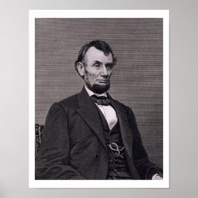 Abraham Lincoln, engraved from a photograph by Wil Poster (Front)