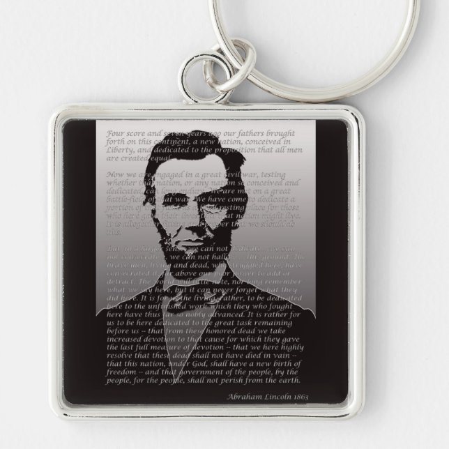 Abraham Lincoln Gettysburg Address Key Ring (Front)