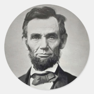 Abraham Lincoln Gettysburg Portrait Classic Round Sticker