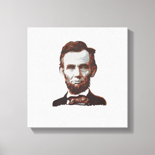 Abraham Lincoln Hand Painted by Mark Elsen Canvas Print (Front)