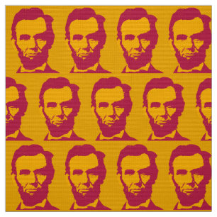 Abraham Lincoln in Orange & Red Fabric