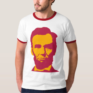 Abraham Lincoln in Pop Art Orange & Red T-Shirt