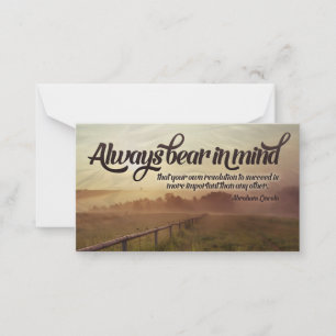 Abraham Lincoln Inspirational Quote "Always" Card