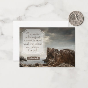 Abraham Lincoln Inspirational Quote "Success" Card