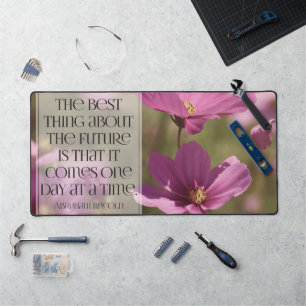 Abraham Lincoln Inspirational Quote "The future" Desk Mat