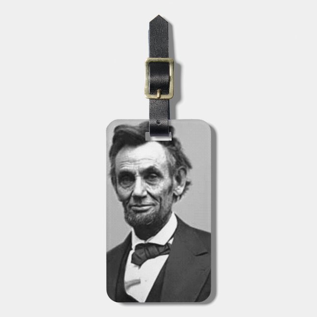 Abraham Lincoln Luggage Tag (Front Vertical)