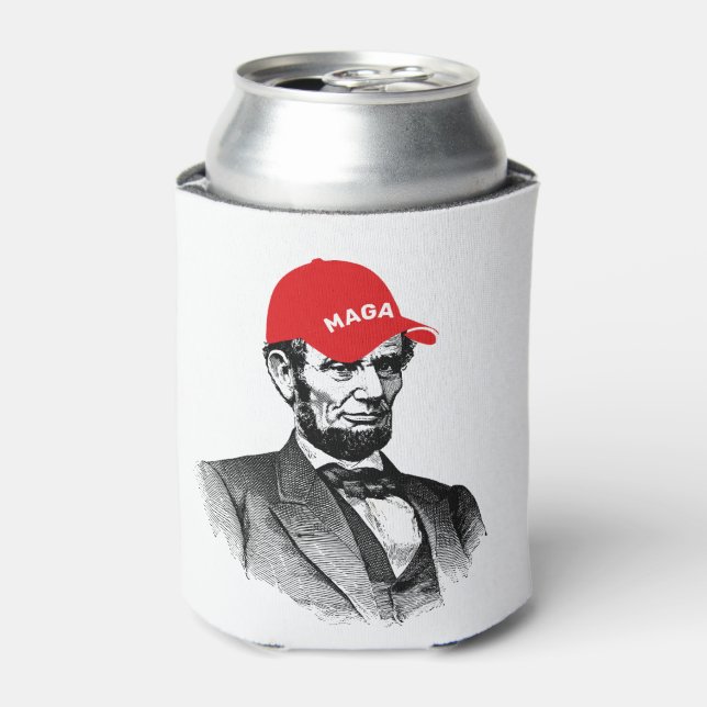 Abraham Lincoln MAGA Can Cooler (Can Front)