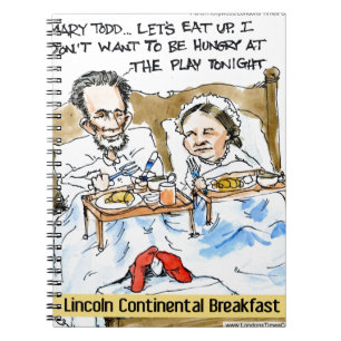 Abraham Lincoln & Mary Todd Breakfast In Bed Spiral Notebook