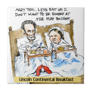 Abraham Lincoln & Mary Todd Breakfast In Bed Tile