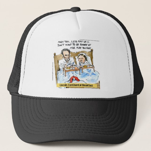 Abraham Lincoln & Mary Todd Breakfast In Bed Trucker Hat (Front)