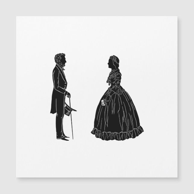 abraham lincoln mary todd lincoln silhouette (Front)