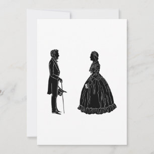 abraham lincoln mary todd lincoln silhouette announcement