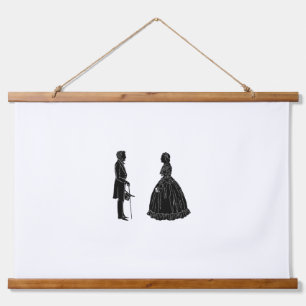 abraham lincoln mary todd lincoln silhouette ballo hanging tapestry