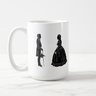 abraham lincoln mary todd lincoln silhouette coffee mug