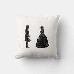 abraham lincoln mary todd lincoln silhouette cushion