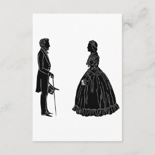 abraham lincoln mary todd lincoln silhouette enclosure card