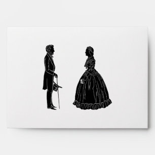 abraham lincoln mary todd lincoln silhouette envelope
