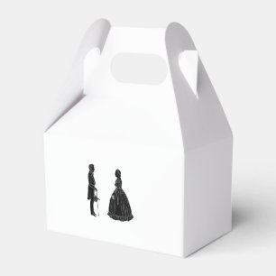 abraham lincoln mary todd lincoln silhouette favour box