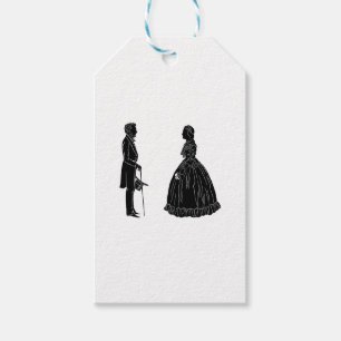 abraham lincoln mary todd lincoln silhouette gift tags