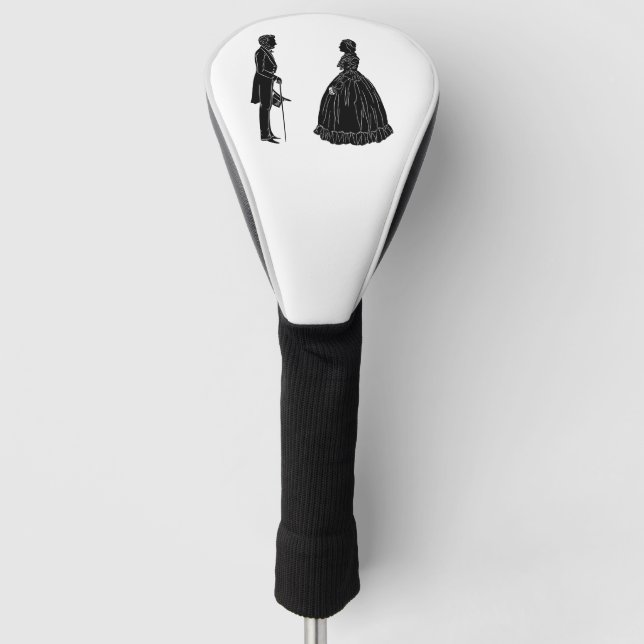 abraham lincoln mary todd lincoln silhouette golf head cover (Front)