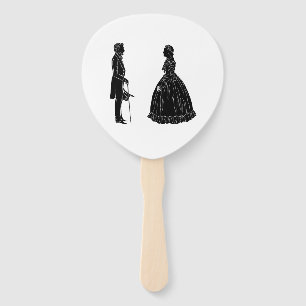 abraham lincoln mary todd lincoln silhouette hand fan