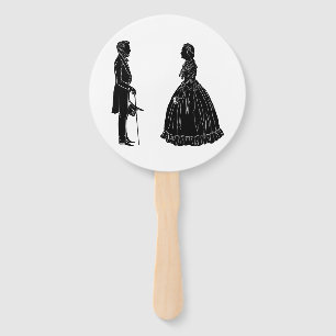 abraham lincoln mary todd lincoln silhouette hand fan