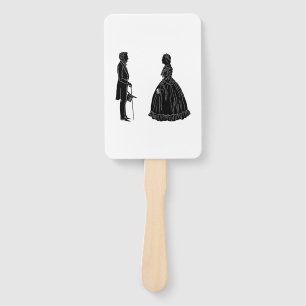 abraham lincoln mary todd lincoln silhouette hand fan