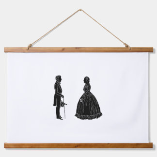 abraham lincoln mary todd lincoln silhouette hanging tapestry