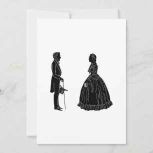 abraham lincoln mary todd lincoln silhouette invitation