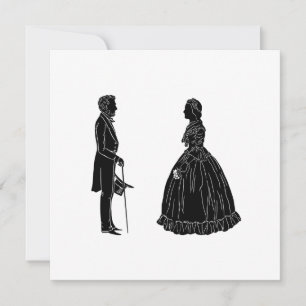 abraham lincoln mary todd lincoln silhouette invitation