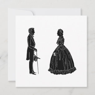 abraham lincoln mary todd lincoln silhouette invitation