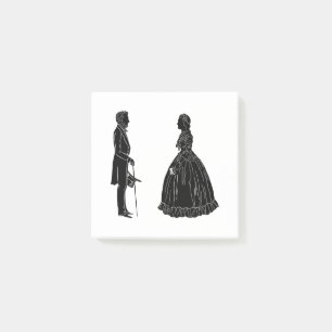 abraham lincoln mary todd lincoln silhouette post-it notes