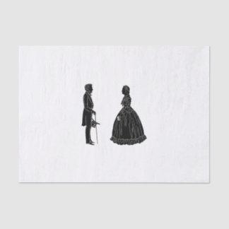abraham lincoln mary todd lincoln silhouette tissue paper
