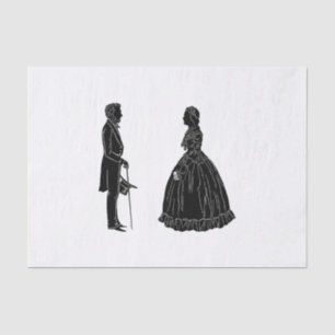 abraham lincoln mary todd lincoln silhouette tissue paper