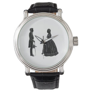 abraham lincoln mary todd lincoln silhouette watch